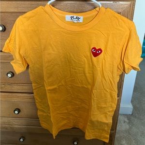 CDG Play Mustard Yellow Tee